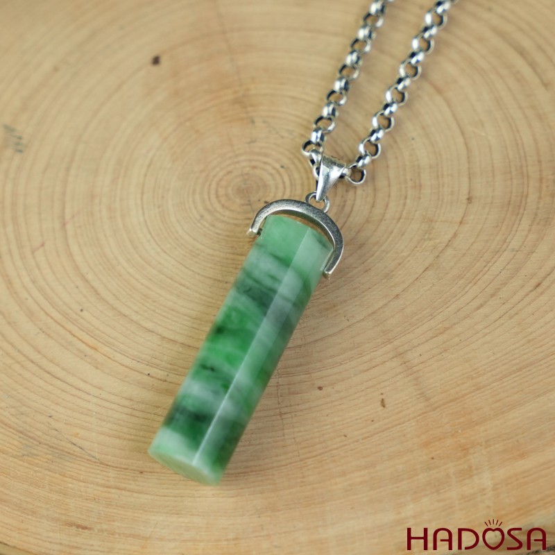 Mặt dây chuyền Cẩm thạch hình trụ 31-33mm