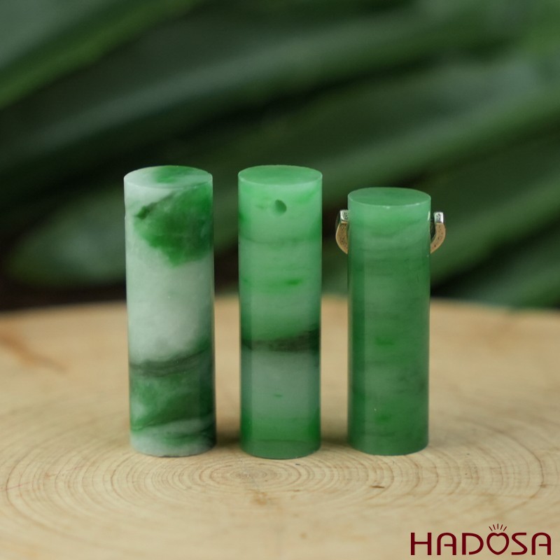 Mặt dây chuyền Cẩm thạch hình trụ 25-27mm | HADOSA