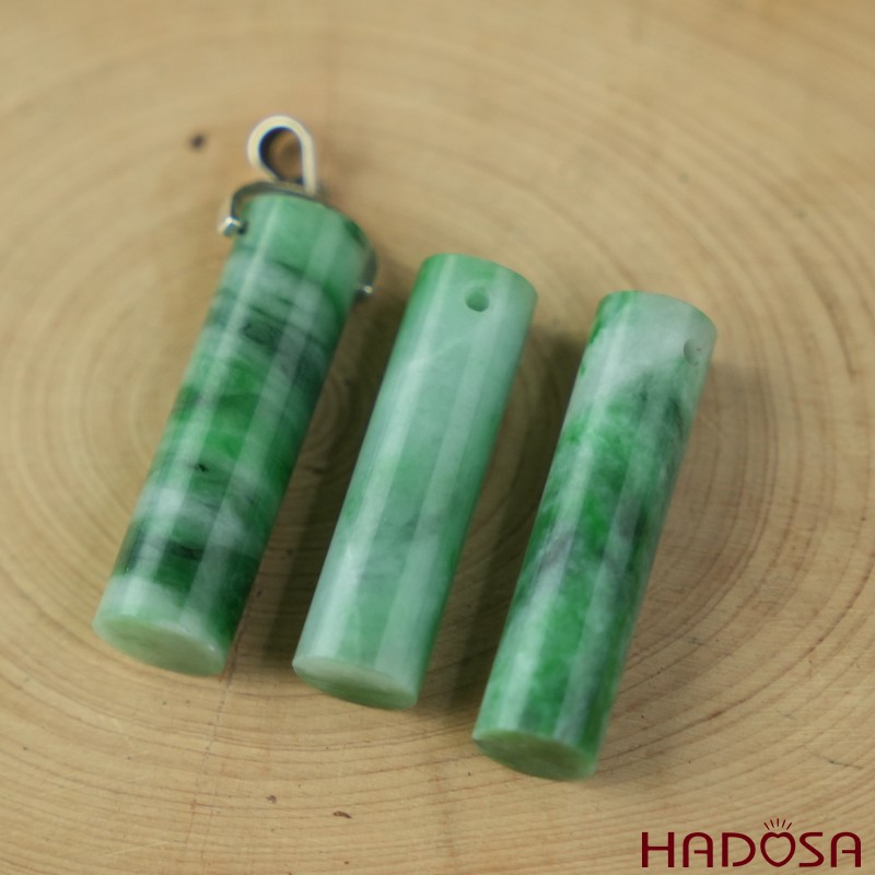 Mặt dây chuyền Cẩm thạch hình trụ 31-33mm