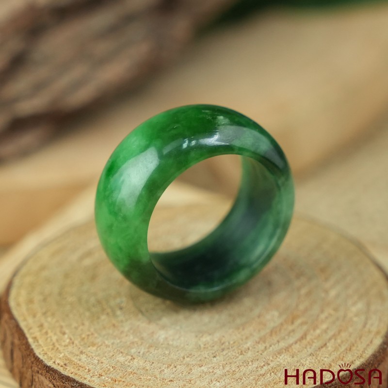 Nhẫn Cẩm thạch Càn Long bản oval sơn thủy ni 27 | HADOSA
