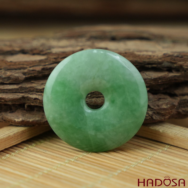 Mặt đồng điếu Cẩm Thạch xanh đậu 28mm