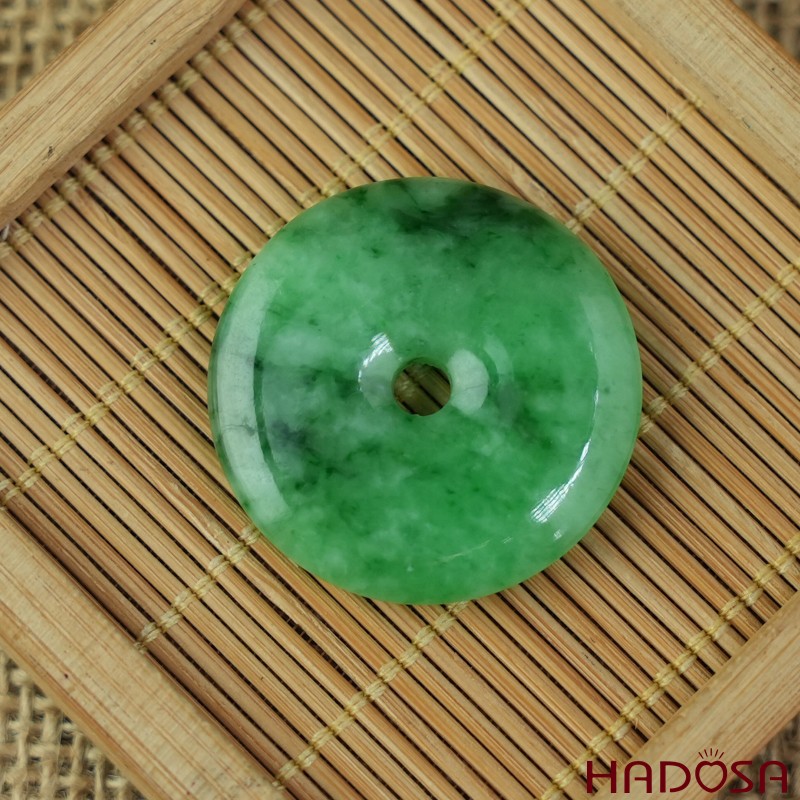 Mặt đồng điếu Cẩm Thạch xanh vân bông 33mm