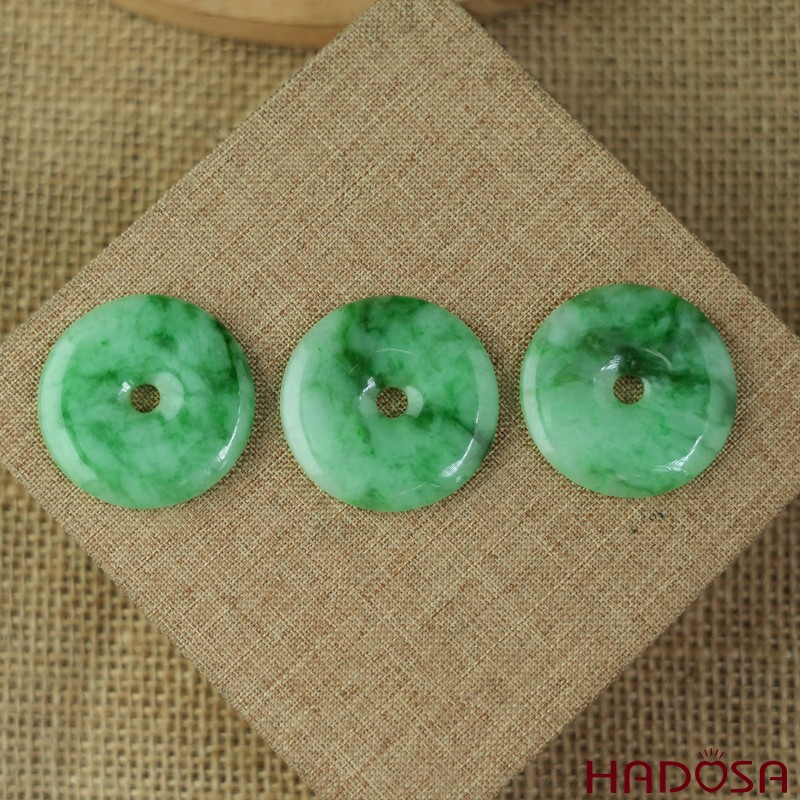 Mặt Cẩm Thạch đồng điếu xanh lý 32mm