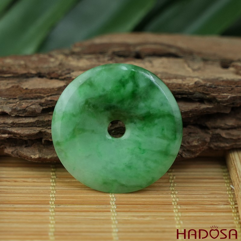 Mặt Cẩm Thạch đồng điếu xanh lý 32mm