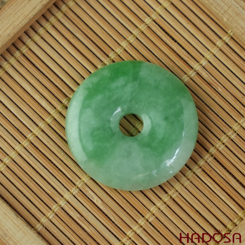 Mặt đồng điếu Cẩm Thạch xanh đậu 28mm