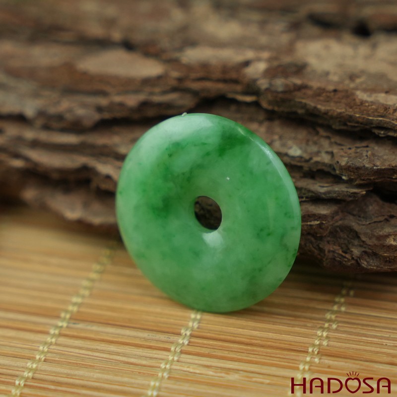 Mặt đồng điếu Cẩm Thạch xanh trong điểm lí 24mm