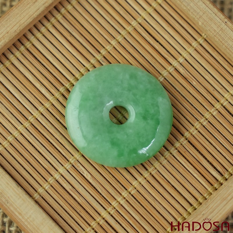 Mặt đồng điếu Cẩm Thạch xanh đậu 27mm