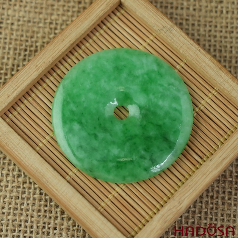 Mặt đồng điếu Cẩm Thạch xanh vân bông 49mm