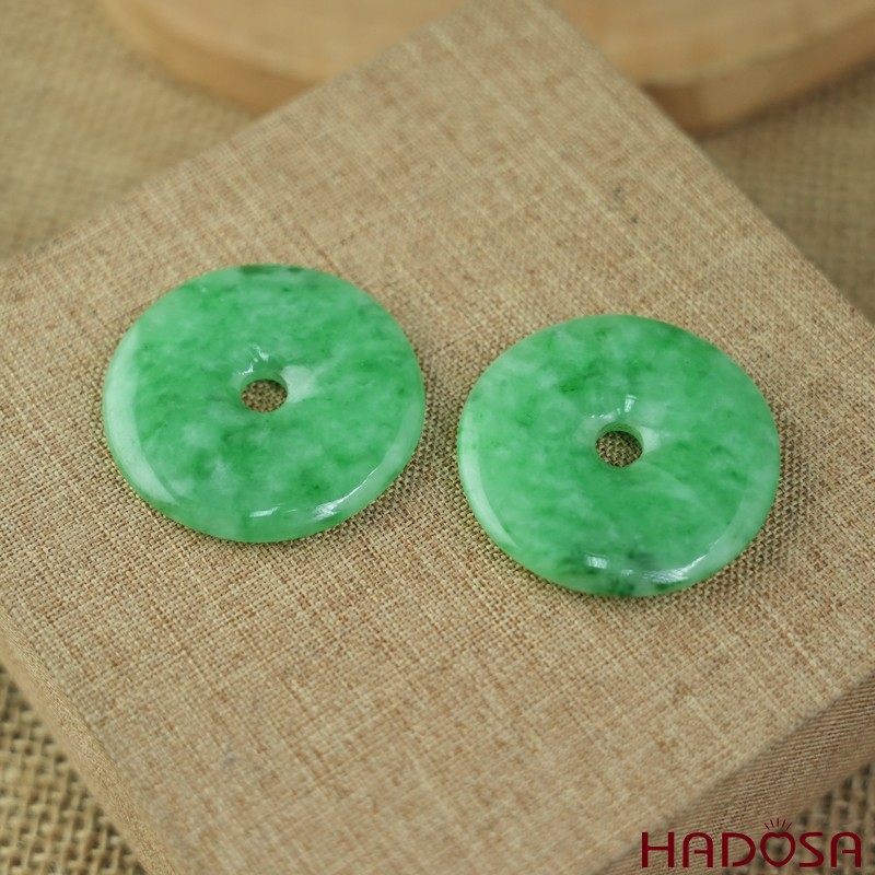 Mặt đồng điếu Cẩm Thạch xanh trong điểm lí 35mm