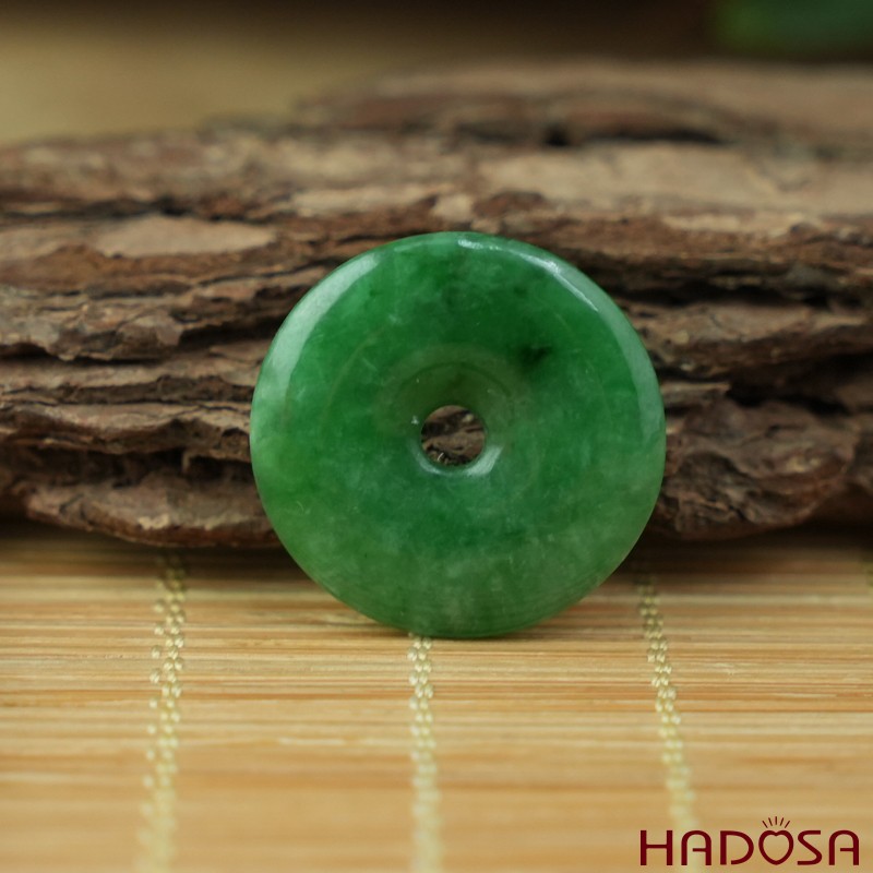 Mặt Cẩm Thạch đồng điếu xanh lí táo 26x5mm