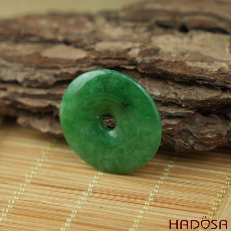 Mặt Cẩm Thạch đồng điếu xanh lí táo 26x5mm