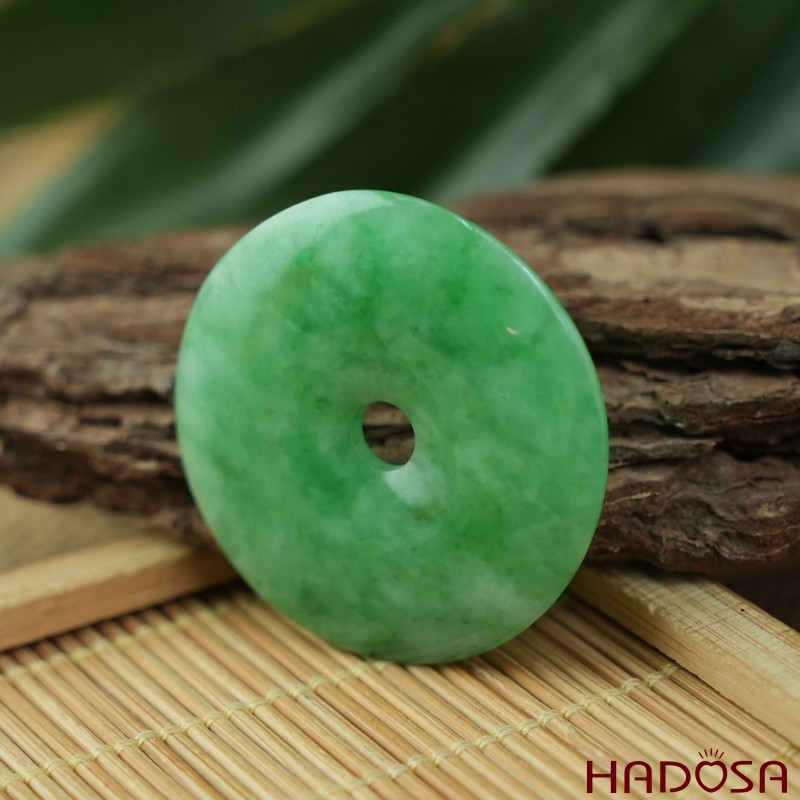 Mặt đồng điếu Cẩm Thạch xanh trong điểm lí 35mm