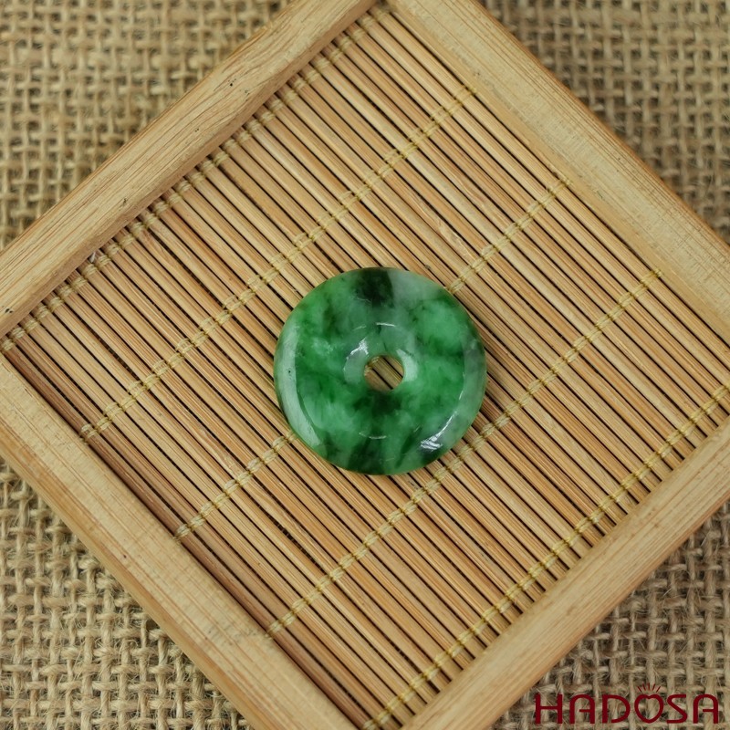 Mặt đồng điếu Cẩm Thạch xanh sơn thủy 23mm