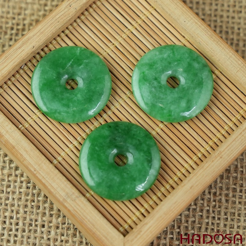 Mặt Cẩm Thạch đồng điếu xanh lí táo 26x5mm