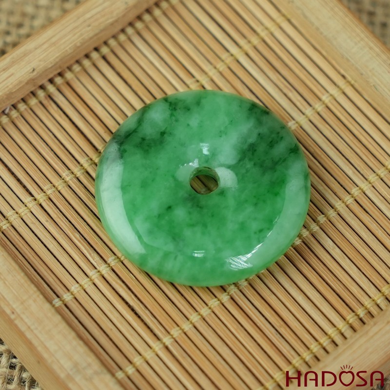 Mặt đồng điếu Cẩm Thạch xanh vân bông 33mm