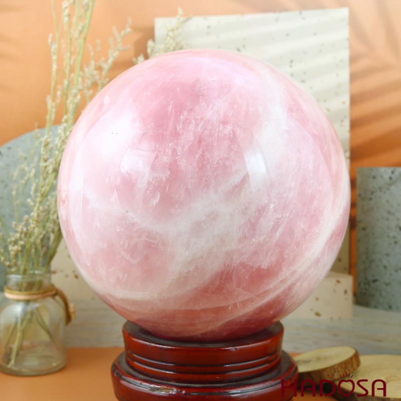 Cầu thạch anh hồng 4A to 18cm 7.52kg
