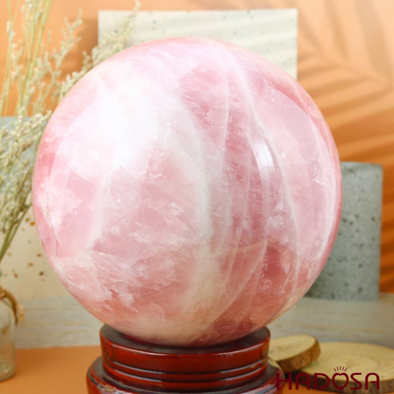 Cầu thạch anh hồng 4A to 18cm 7.52kg