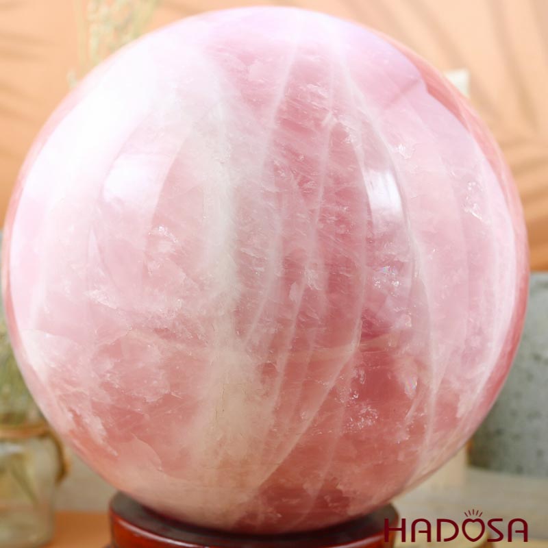 Cầu thạch anh hồng 4A to 18cm 7.52kg