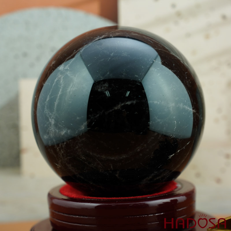 Quả cầu phong thuỷ Thạch anh đen 15cm, 4.2kg