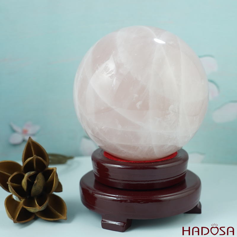 Cầu thạch anh hồng tự nhiên 13cm