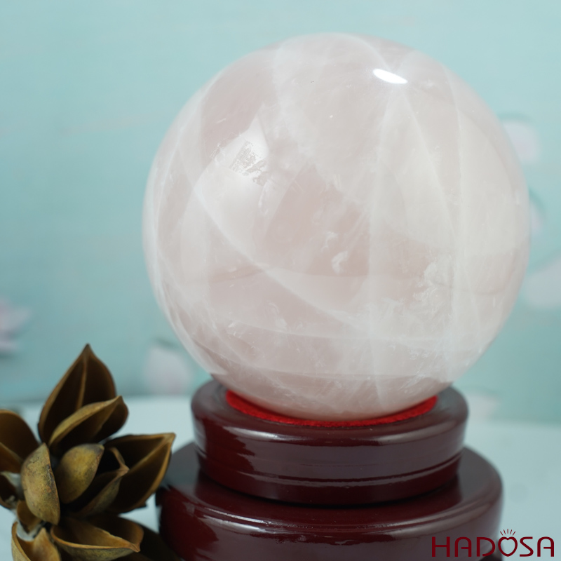 Cầu thạch anh hồng tự nhiên 13cm