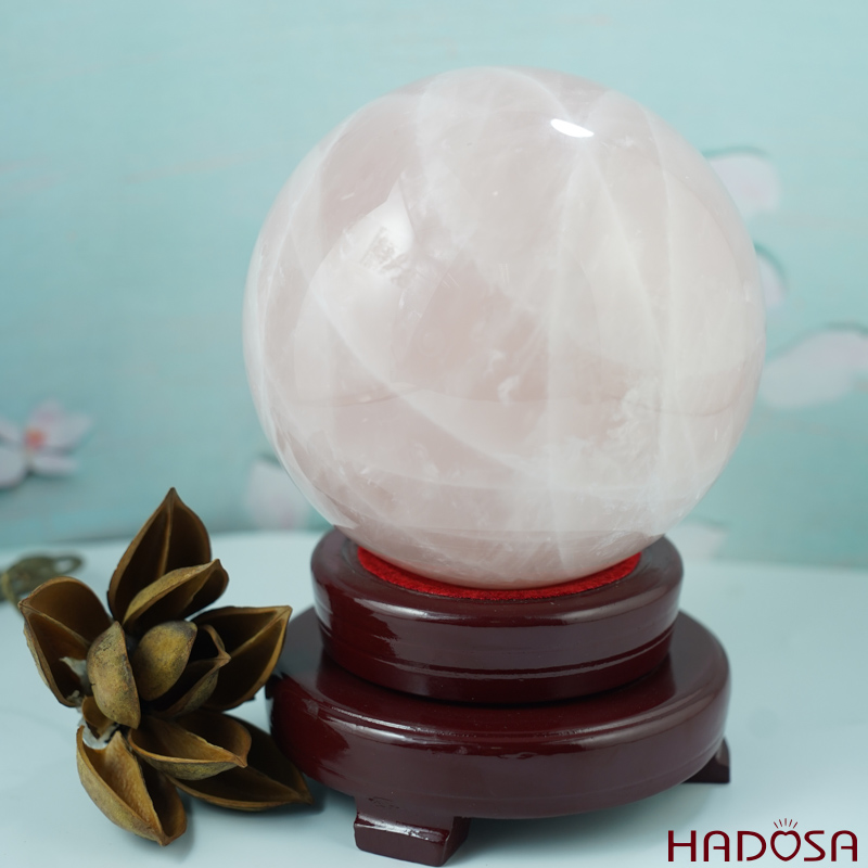 Cầu thạch anh hồng tự nhiên 13cm