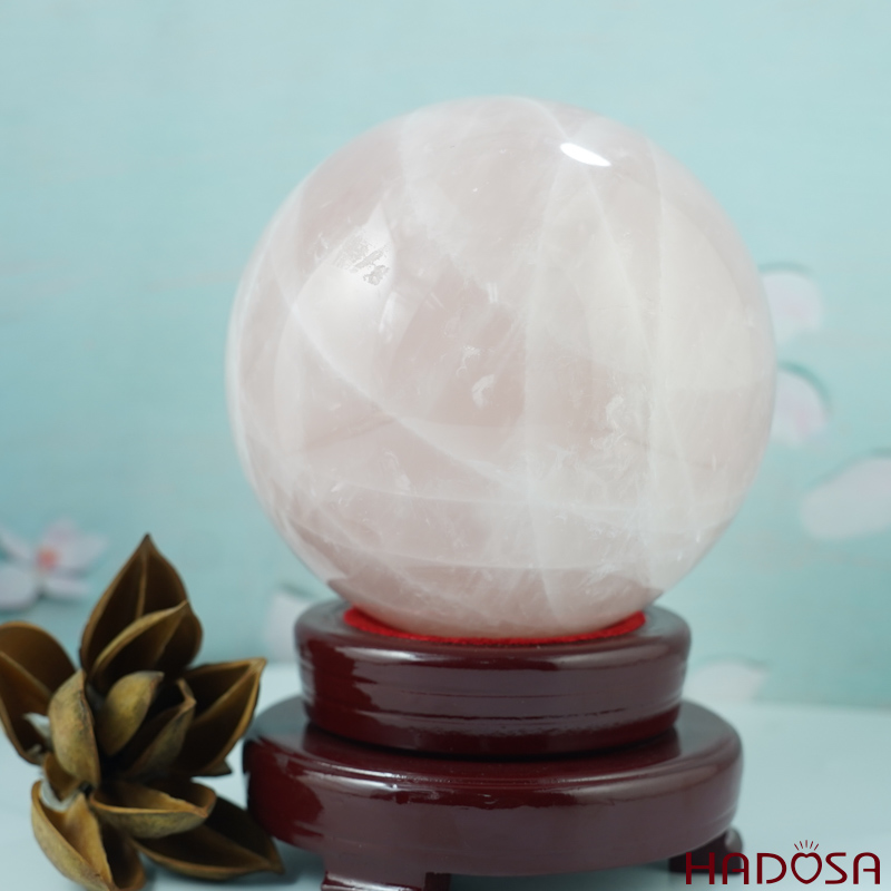 Cầu thạch anh hồng tự nhiên 13cm