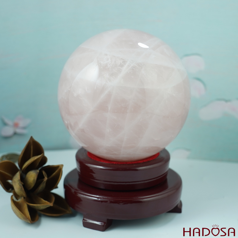 Cầu thạch anh hồng tự nhiên 13cm