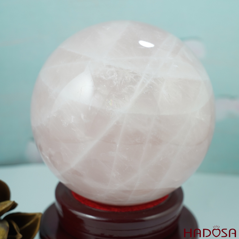 Cầu thạch anh hồng tự nhiên 13cm