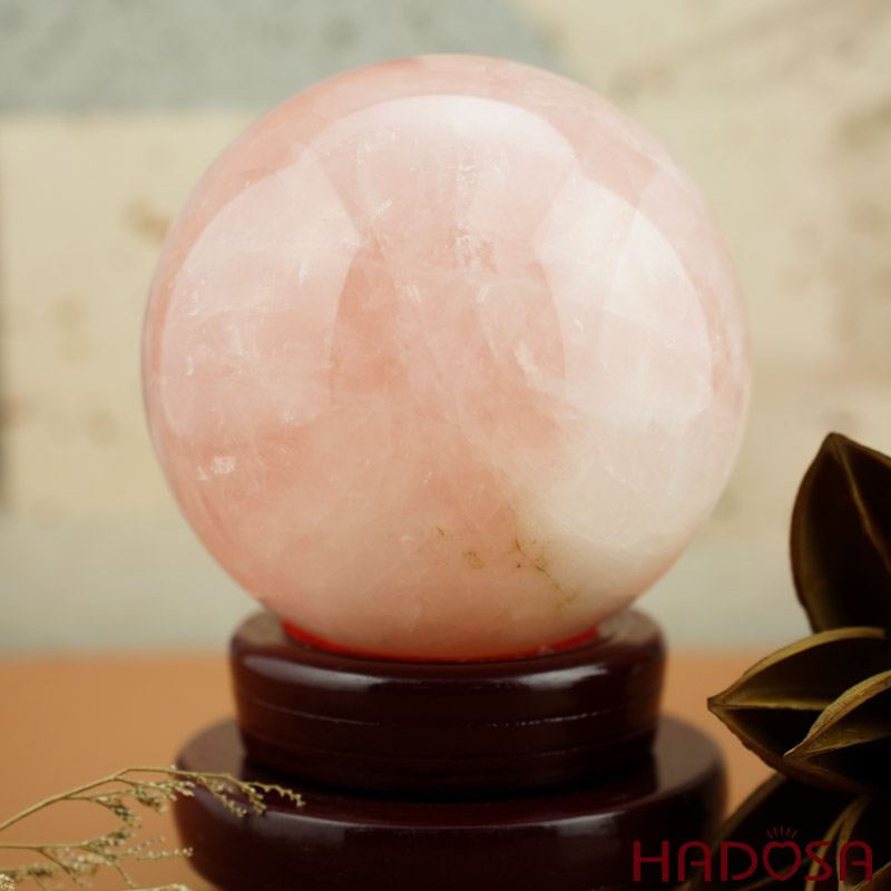 Cầu thạch anh hồng đậm đẹp 10cm 1.5kg