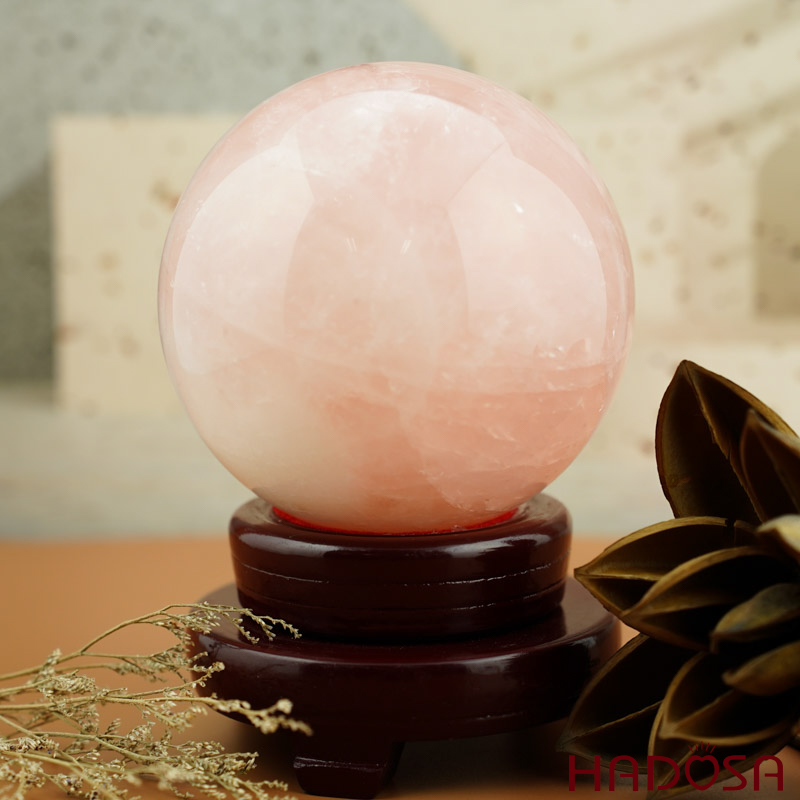 Cầu thạch anh hồng đậm đẹp 10cm 1.5kg