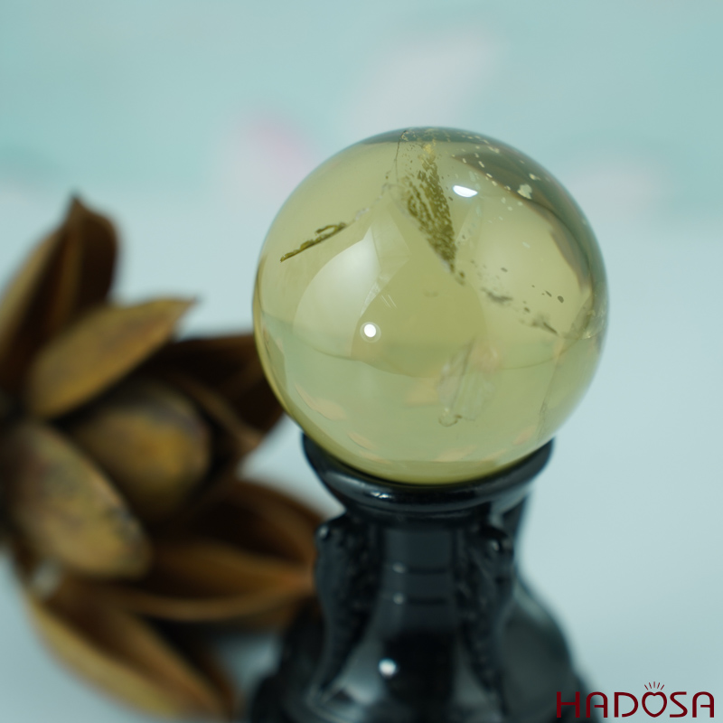 Cầu thạch anh vàng 4cm 130gr