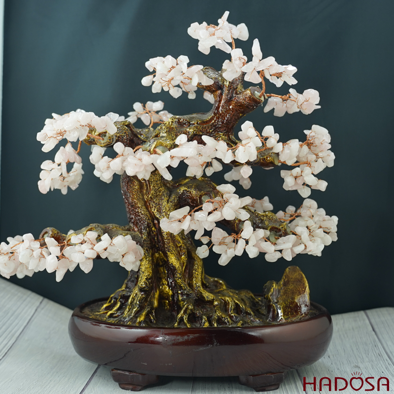 Cây tài lộc Thạch anh hồng 25cm