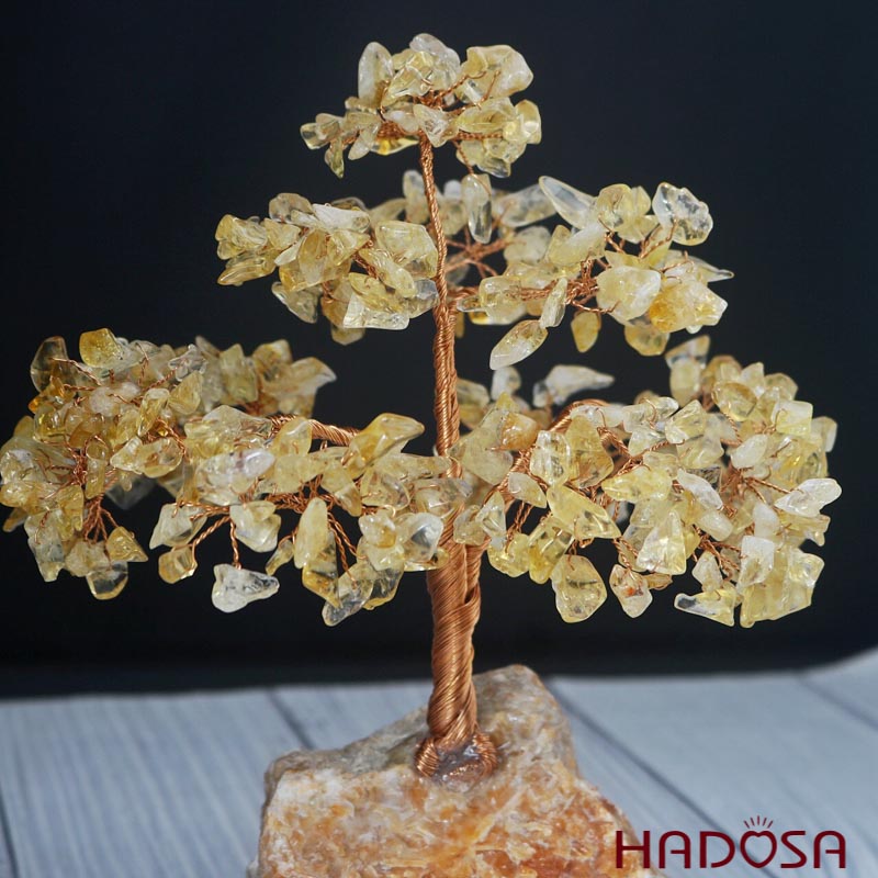 Cây tài lộc Thạch anh vàng 18x12x20cm