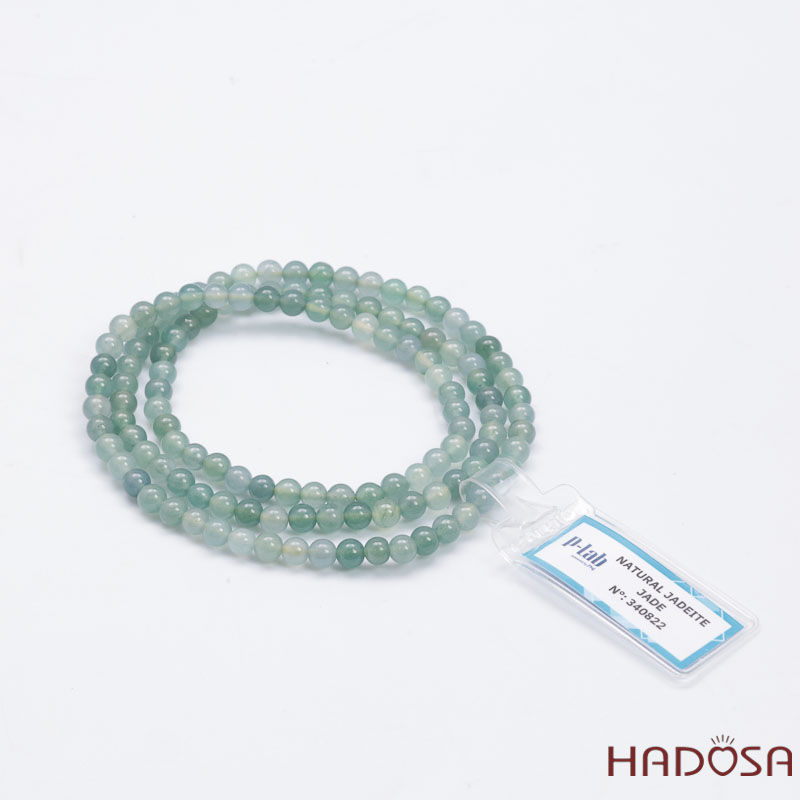 Vòng cuốn Ngọc Cẩm Thạch Lam Ngọc 4.5mm