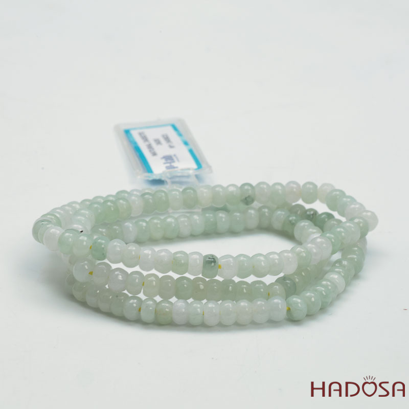 Vòng cuốn Ngọc Cẩm Thạch Xanh Nếp 5mm