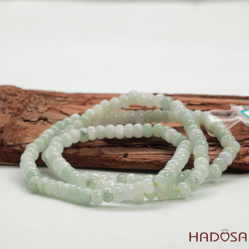 Vòng cuốn Ngọc Cẩm Thạch Xanh Nếp 5mm