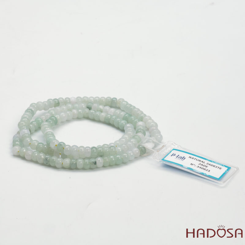 Vòng cuốn Ngọc Cẩm Thạch Xanh Nếp 5mm