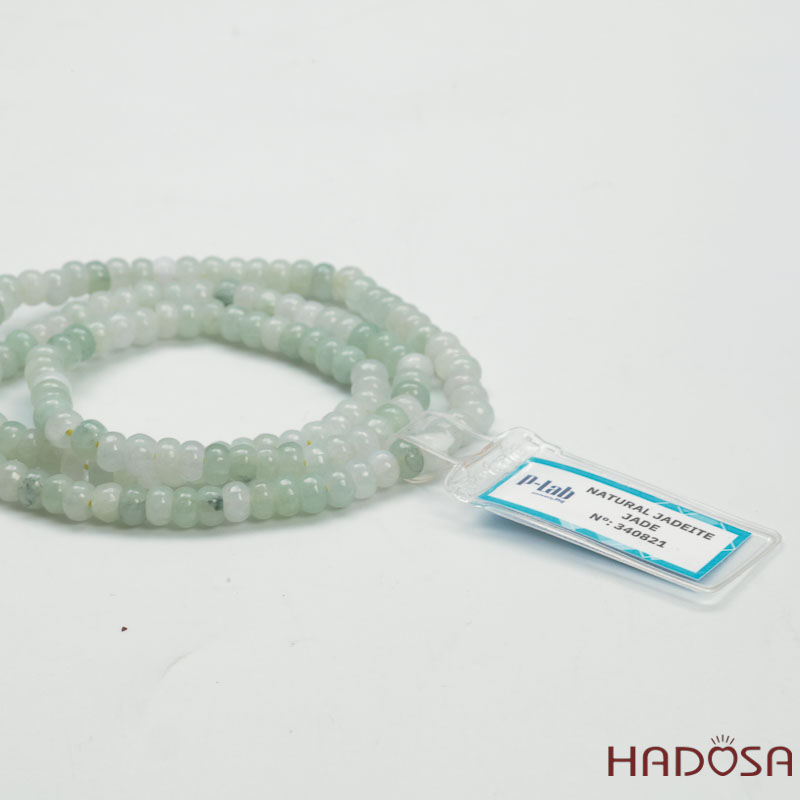 Vòng cuốn Ngọc Cẩm Thạch Xanh Nếp 5mm