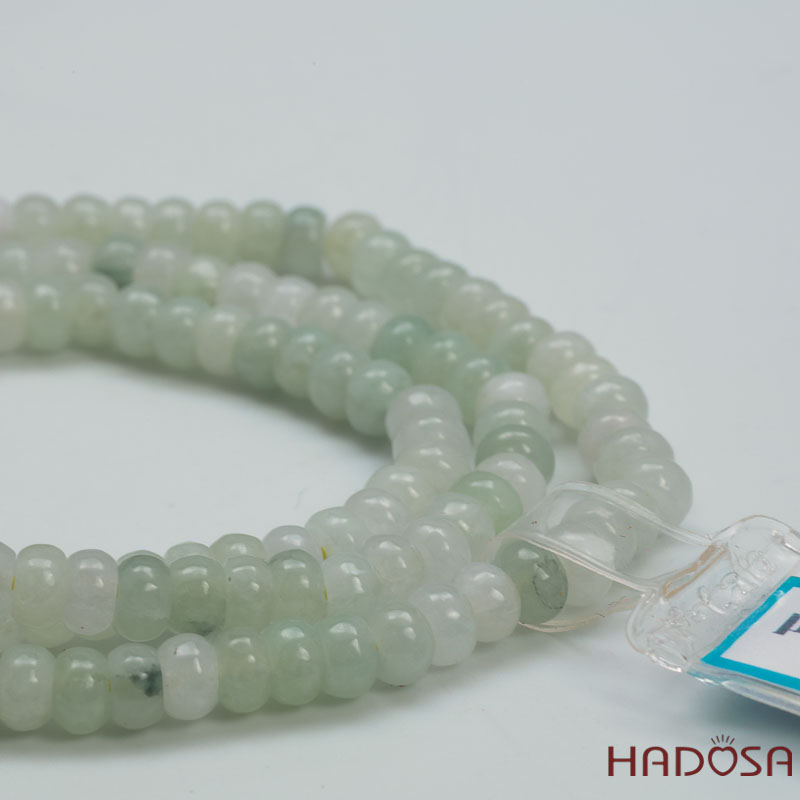 Vòng cuốn Ngọc Cẩm Thạch Xanh Nếp 5mm