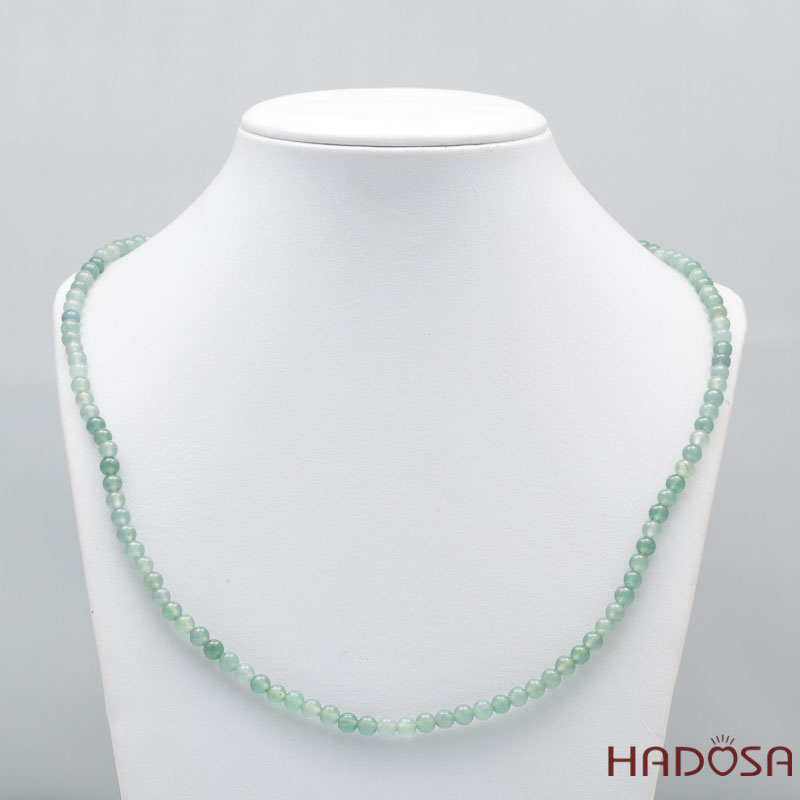 Vòng cuốn Ngọc Cẩm Thạch Lam Ngọc 4.5mm