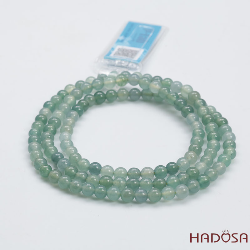 Vòng cuốn Ngọc Cẩm Thạch Lam Ngọc 4.5mm