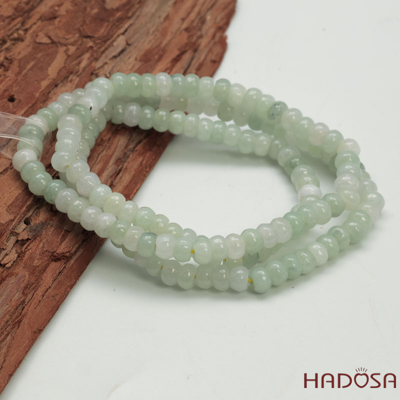 Vòng cuốn Ngọc Cẩm Thạch Xanh Nếp 5mm