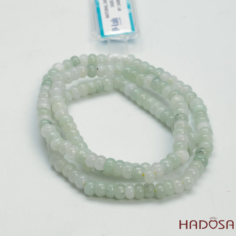 Vòng cuốn Ngọc Cẩm Thạch Xanh Nếp 5mm