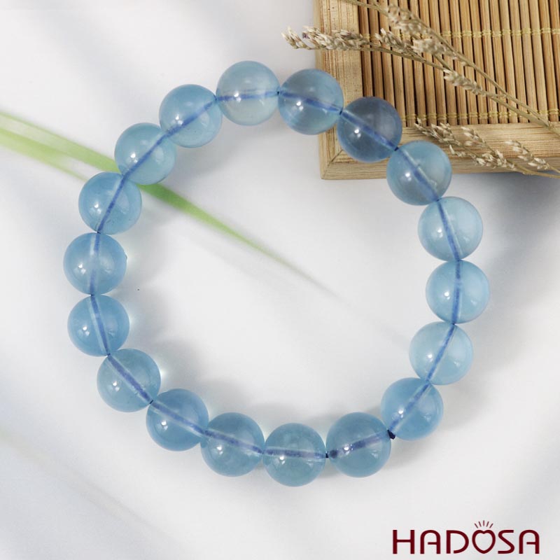 Vòng đá Aquamarine 11mm chuẩn 7A