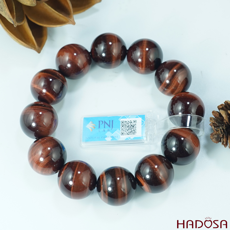 Đá Mắt Hổ Nâu Đỏ 20mm đặc biệt cao cấp chuẩn 6A