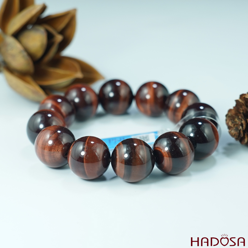 Đá Mắt Hổ Nâu Đỏ 20mm đặc biệt cao cấp chuẩn 6A