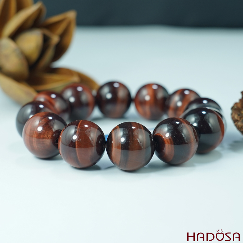 Đá Mắt Hổ Nâu Đỏ 20mm đặc biệt cao cấp chuẩn 6A