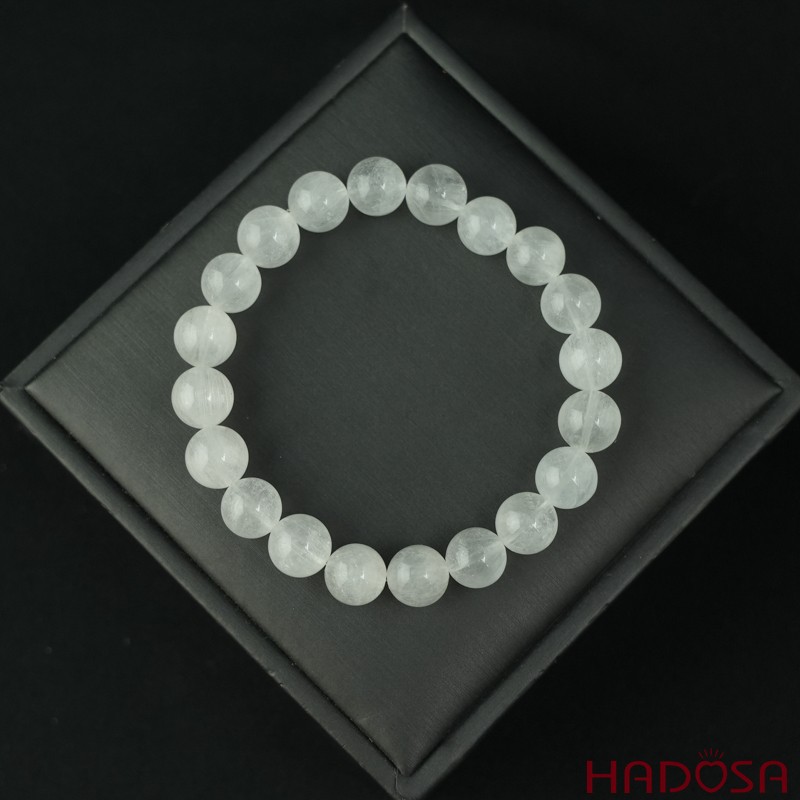 Vòng Thạch Anh Tóc Trắng 9mm cao cấp chuẩn 6A
