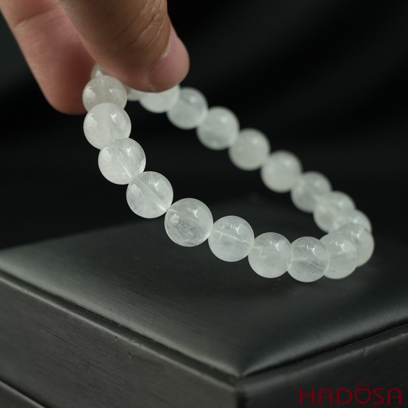 Vòng Thạch Anh Tóc Trắng 9mm cao cấp chuẩn 6A